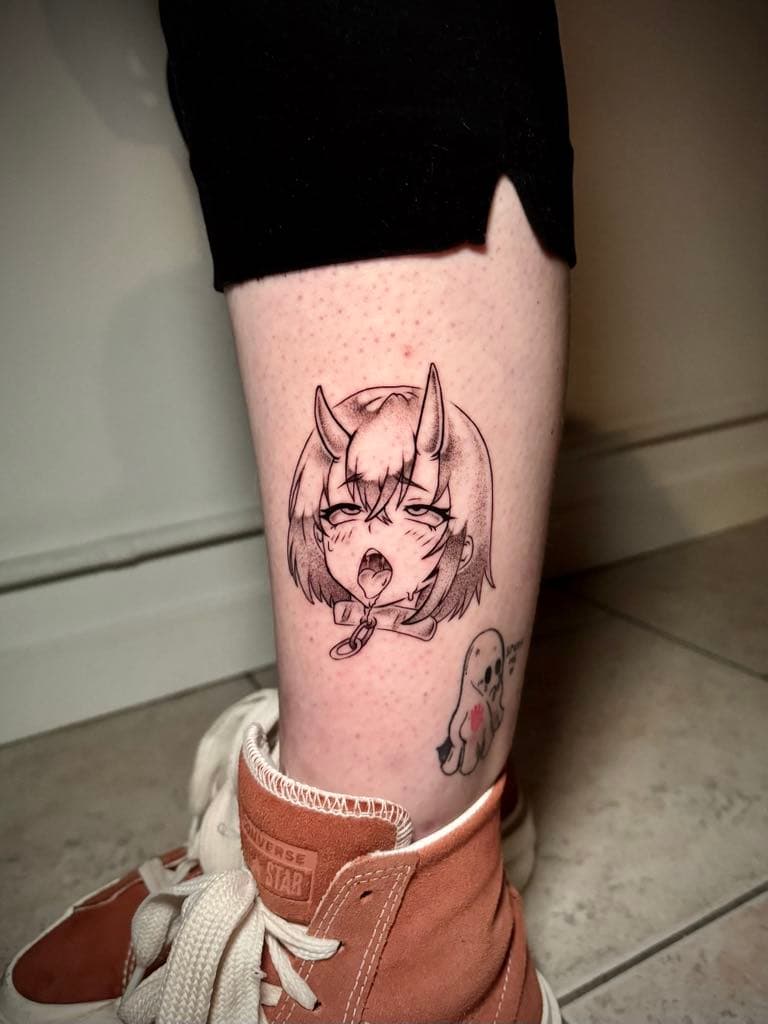 Tatouage ahegao face par littlekowicz